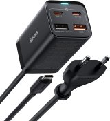 Зарядний пристрій Baseus GaN 3 Pro 2xUSB 2xType-C 65W Black with Type-C/Type-C 100W  (CCGP040101)