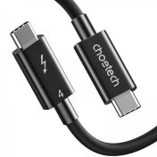 Кабель Choetech A3010 100W 5A Thunderbolt 4 Type-C / Type-C 0.8m Black (A3010-BK)