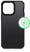 Чохол-накладка ITSKINS для iPhone 14 Pro Max BALLISTIC R CARBON with MagSafe Black1