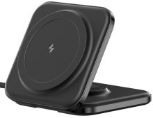 Бездротова зарядна станція AMAZINGthing Explorer Pro 2in1 MagSafe Black (EP2IN1SET)