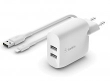 Зарядний пристрій Belkin Boost Charge 24W with Lightning cable 