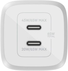 Зарядний пристрій Belkin BoostCharge Pro GaN 65W White (WCH013VFWH)