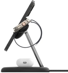 Бездротова зарядна станція Belkin BoostCharge Pro 3in1 Qi2 15W Black (WIZ023VFBK)