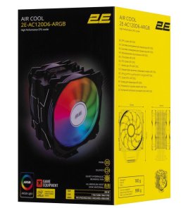 Кулер для процесора 2E Air Cool AC120D6 ARGB (2E-AC120D6-ARGB)