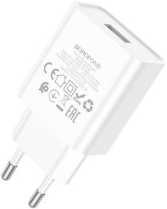 Зарядний пристрій BOROFONE BA74A 2.1A White (BA74AW)
