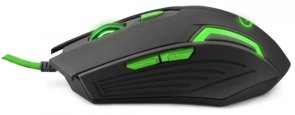 Миша Esperanza MX205 FIGHTER Black/Green (EGM205G)