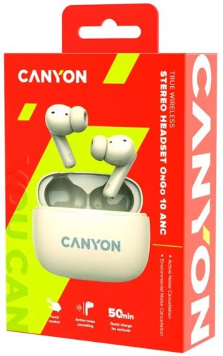 Навушники Canyon OnGo TWS-10 Beige (CNS-TWS10BG)