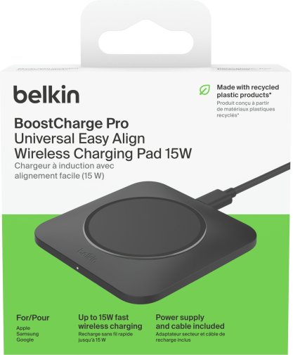 Бездротовий зарядний пристрій Belkin BoostCharge Pro 15W Black (WIA007VFBK)