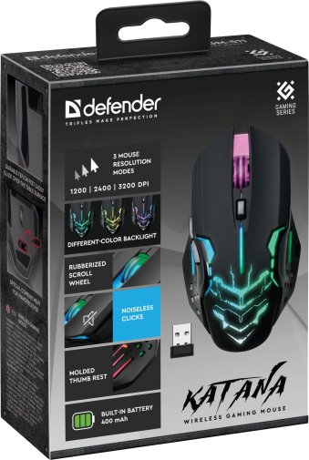 Миша Defender Katana GM-511 Wireless Black (52511)