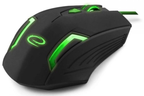 Миша Esperanza MX205 FIGHTER Black/Green (EGM205G)